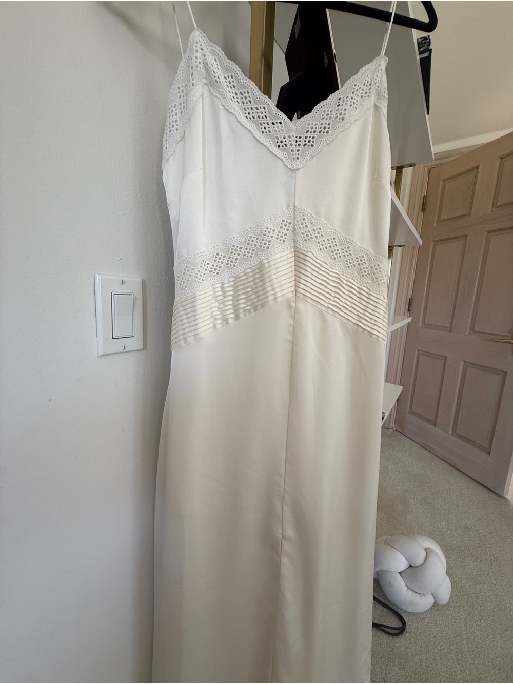 The West Side White Lace-Trim Slip Dress size Small new with tags!